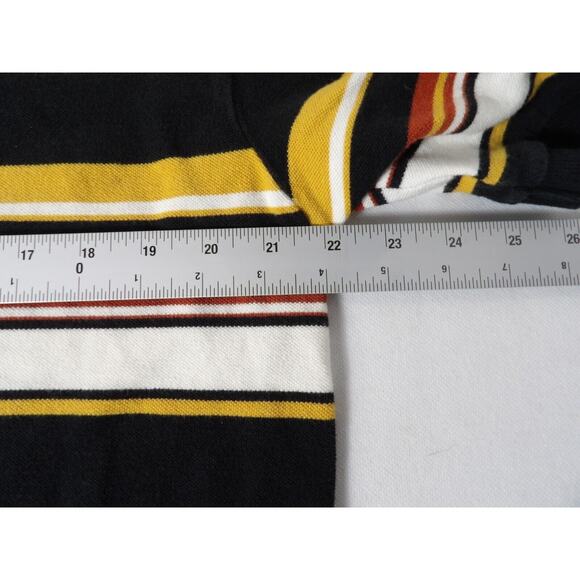 Ecko Unltd. Shirt XL Polo Collared Striped Black Yellow White Y2K Hip Hop Rhino - Picture 11 of 14